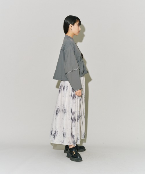 terrace(テラス)の「プリントチュールフレアースカート(スカート・レディース・ブラック系その他/ホワイト系その他2/ホワイト系その他・MEDIUM)」の7枚目の写真