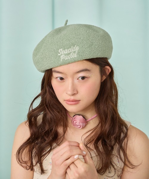 kaorinomori（カオリノモリ）の「kaorinomori オークベレー マリン / カオリノモリ（ハンチング/ベレー帽・レディース・ブルー/ブラック/ホワイト/ライトグリーン・M/57.5cm）」の3枚目の写真