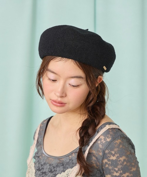 kaorinomori（カオリノモリ）の「kaorinomori オークベレー マリン / カオリノモリ（ハンチング/ベレー帽・レディース・ブルー/ブラック/ホワイト/ライトグリーン・M/57.5cm）」の10枚目の写真