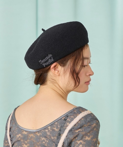 kaorinomori（カオリノモリ）の「kaorinomori オークベレー マリン / カオリノモリ（ハンチング/ベレー帽・レディース・ブルー/ブラック/ホワイト/ライトグリーン・M/57.5cm）」の11枚目の写真