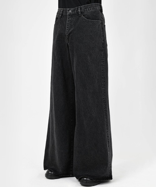 パンツ LAD MUSICIAN WIDE FLARE SLACKS 44 LAD MUSICIAN - 2Tuck Wide Flare Slacks | fakejam