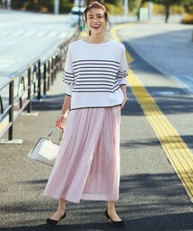 スカーチョ」に該当するピンク/桃色系のレディースファッション