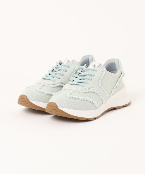 LANVIN en Bleu（ランバンオンブルー）の「レースアップデニムスニーカー（スニーカー・レディース・グレー/ライトイエロー/ブラック/ライトブルー/ホワイト・22.5cm/23.0cm/23.5cm/24.0cm/24.5cm）」の4枚目の写真