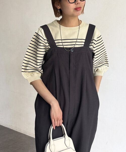 Chez toi(シェトワ)の「5分袖コンパクトニット(ニット/セーター・レディース・アイボリー/ブラック/ホワイト/レッド・FREE)」の7枚目の写真