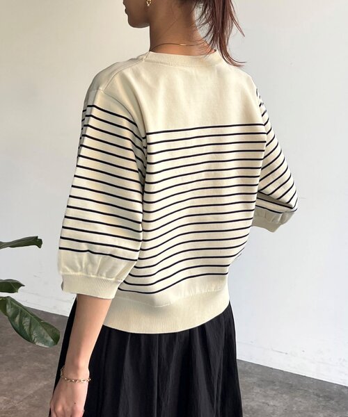 Chez toi(シェトワ)の「5分袖コンパクトニット(ニット/セーター・レディース・アイボリー/ブラック/ホワイト/レッド・FREE)」の22枚目の写真