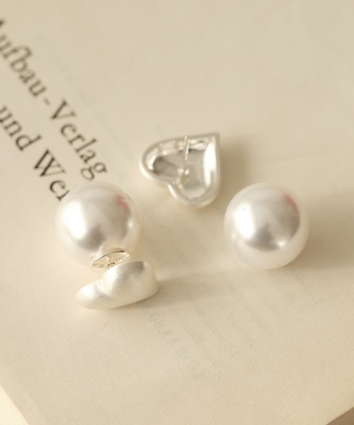 ANOH（アノー）の「ハートバックキャッチピアス（ピアス（両耳用）・レディース・ゴールド/シルバー・FREE）」の8枚目の写真