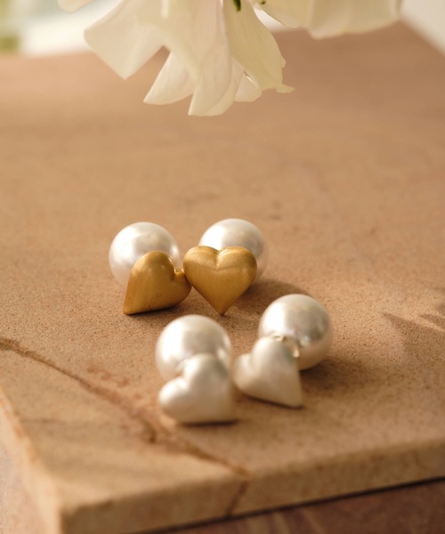 ANOH（アノー）の「ハートバックキャッチピアス（ピアス（両耳用）・レディース・ゴールド/シルバー・FREE）」の16枚目の写真