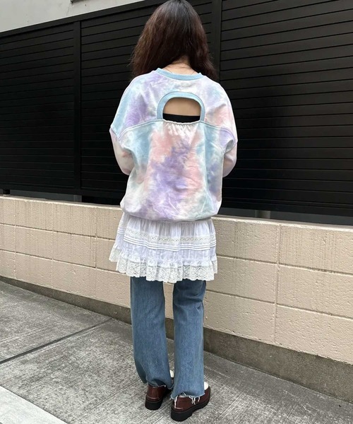 ROSE BUD（ローズバッド）の「【WEB・一部店舗限定】BACK OPEN SWEAT（スウェット・レディース・グレー/ブルー・ONE SIZE）」の11枚目の写真