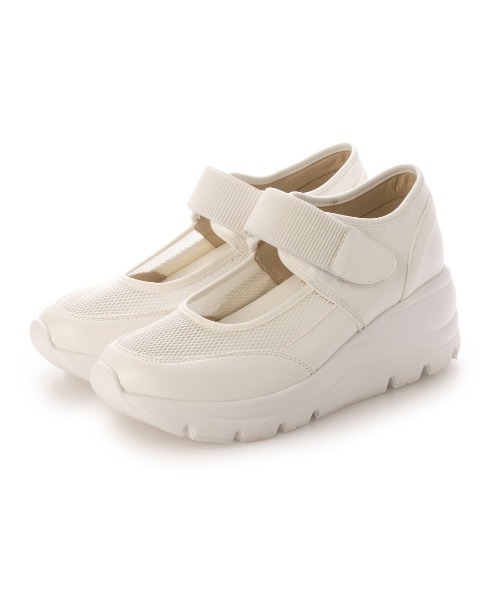 ing(イング)の「【WEB限定】厚底メッシュストラップスニーカー(スニーカー・レディース・ブラック/アイボリー/シルバー・S/M/L)」の7枚目の写真