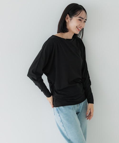 coca(coca)(コカ)の「ドルマンスリーブTシャツ(Tシャツ/カットソー・レディース・グレー/ブラック/チャコール・L/M)」の16枚目の写真