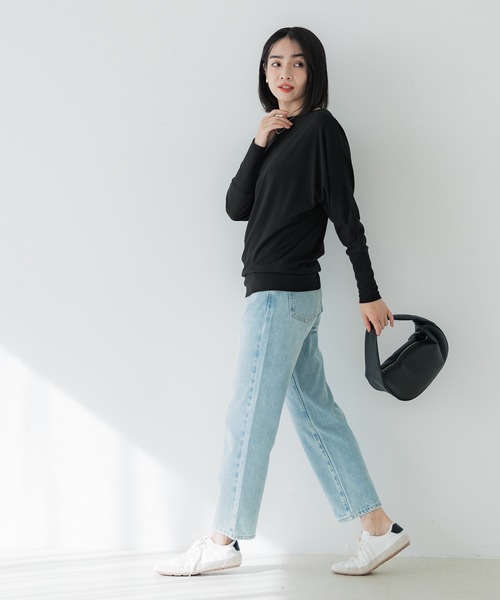 coca(coca)(コカ)の「ドルマンスリーブTシャツ(Tシャツ/カットソー・レディース・グレー/ブラック/チャコール・L/M)」の14枚目の写真