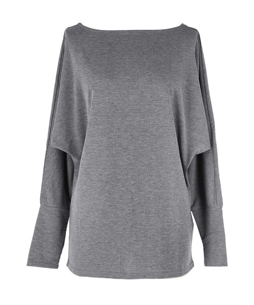 coca(coca)(コカ)の「ドルマンスリーブTシャツ(Tシャツ/カットソー・レディース・グレー/ブラック/チャコール・L/M)」の19枚目の写真