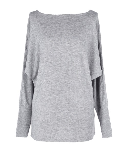 coca(coca)(コカ)の「ドルマンスリーブTシャツ(Tシャツ/カットソー・レディース・グレー/ブラック/チャコール・L/M)」の20枚目の写真