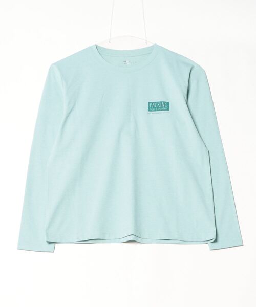 TIGORA(ティゴラ)の「ティゴラ TIGORA グラフィック長袖T パッキングリスト(Tシャツ/カットソー・レディース・オフホワイト/グリーン・S/M/L/XL)」の2枚目の写真
