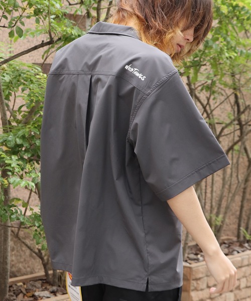WILD THINGS（ワイルドシングス）の「WILD THINGS/ワイルドシングス OPEN COLLAR POCKET SHIRT 半袖シャツ（Tシャツ/カットソー・メンズ・オリーブ/ブラック/グレー・XL/L/M）」の3枚目の写真