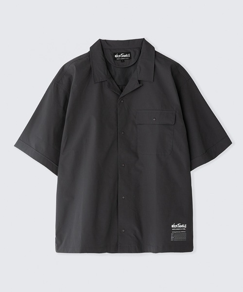 WILD THINGS（ワイルドシングス）の「WILD THINGS/ワイルドシングス OPEN COLLAR POCKET SHIRT 半袖シャツ（Tシャツ/カットソー・メンズ・オリーブ/ブラック/グレー・XL/L/M）」の11枚目の写真