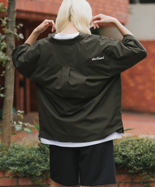 WILD THINGS（ワイルドシングス）の「WILD THINGS/ワイルドシングス OPEN COLLAR POCKET SHIRT 半袖シャツ（Tシャツ/カットソー・メンズ・オリーブ/ブラック/グレー・XL/L/M）」の16枚目の写真