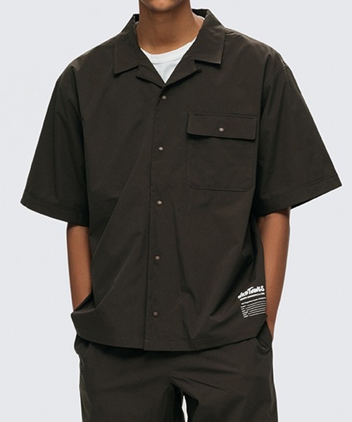 WILD THINGS（ワイルドシングス）の「WILD THINGS/ワイルドシングス OPEN COLLAR POCKET SHIRT 半袖シャツ（Tシャツ/カットソー・メンズ・オリーブ/ブラック/グレー・XL/L/M）」の22枚目の写真