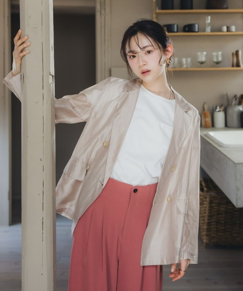 Petitjo（プッチージョ）の「小さいサイズ　綿混コンパクトTシャツ　低身長さん・小柄女性（Tシャツ/カットソー・レディース・ホワイト/ブルー・PL/PSS/PS/PM）」の5枚目の写真