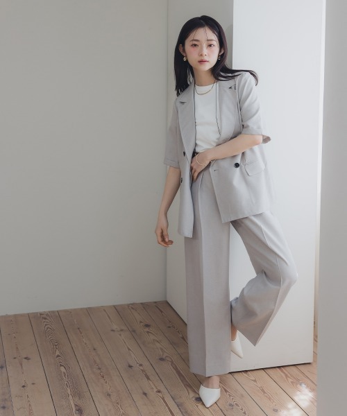 Petitjo（プッチージョ）の「小さいサイズ　綿混コンパクトTシャツ　低身長さん・小柄女性（Tシャツ/カットソー・レディース・ホワイト/ブルー・PL/PSS/PS/PM）」の20枚目の写真