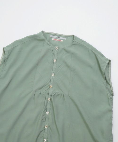 ブラウス シャツ 「 OMNIGOD womens / オムニゴッド 」 レーヨンキュプラシルク アトリエフレンチスリーブシャツ レディース OMNIGOD womens / オムニゴッド ] レーヨンキュプラシルク