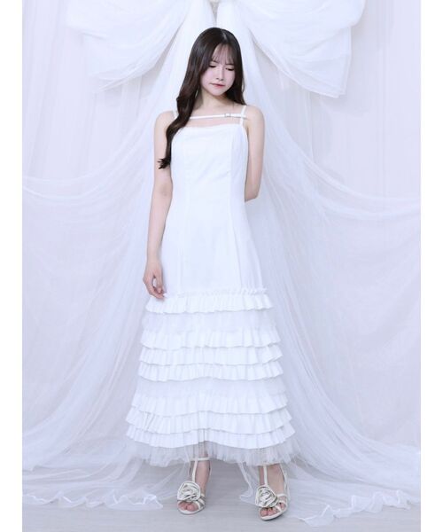 EATME（イートミー）の「フリルキャミワンピース（ワンピース・レディース・ブラック/オフホワイト・FREE）」の12枚目の写真