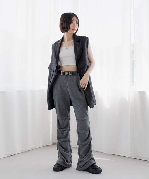 UNISEX/2サイズ展開】ギャザートラックパンツ（その他パンツ
