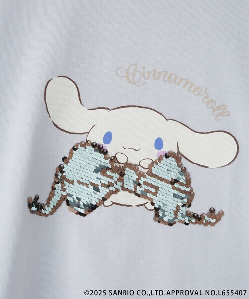 ROPE' PICNIC（ロペピクニック）の「【ROPE' PICNIC×Sanrio characters】【KIDS】スパンコールトップス（Tシャツ/カットソー・キッズ・サックスブルー/ラベンダー・S/M/L）」の11枚目の写真