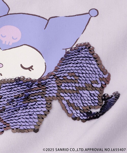 ROPE' PICNIC（ロペピクニック）の「【ROPE' PICNIC×Sanrio characters】【KIDS】スパンコールトップス（Tシャツ/カットソー・キッズ・サックスブルー/ラベンダー・S/M/L）」の6枚目の写真