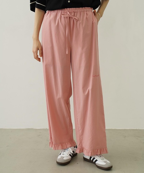 MILKFED.(ミルクフェド)の「RUFFLE GATHERED PANTS(その他パンツ・レディース・ライトブルー/ライトピンク/ブラック・M/S)」の3枚目の写真