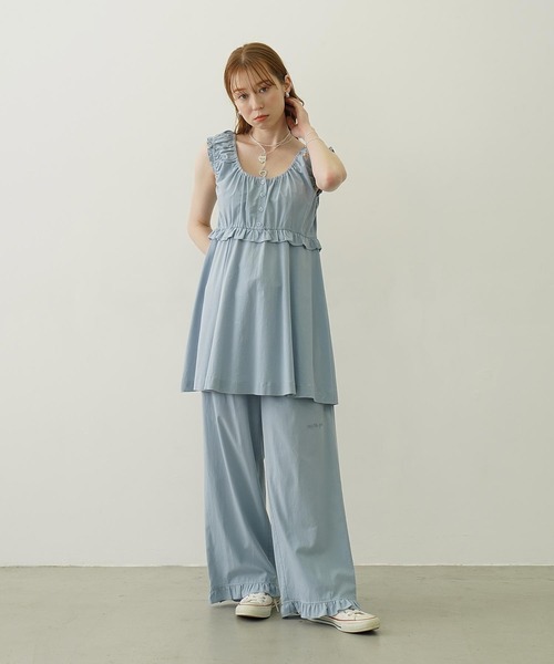 MILKFED.(ミルクフェド)の「RUFFLE GATHERED PANTS(その他パンツ・レディース・ライトブルー/ライトピンク/ブラック・M/S)」の22枚目の写真