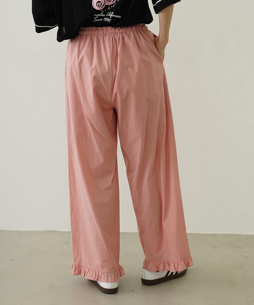 MILKFED.(ミルクフェド)の「RUFFLE GATHERED PANTS(その他パンツ・レディース・ライトブルー/ライトピンク/ブラック・M/S)」の8枚目の写真