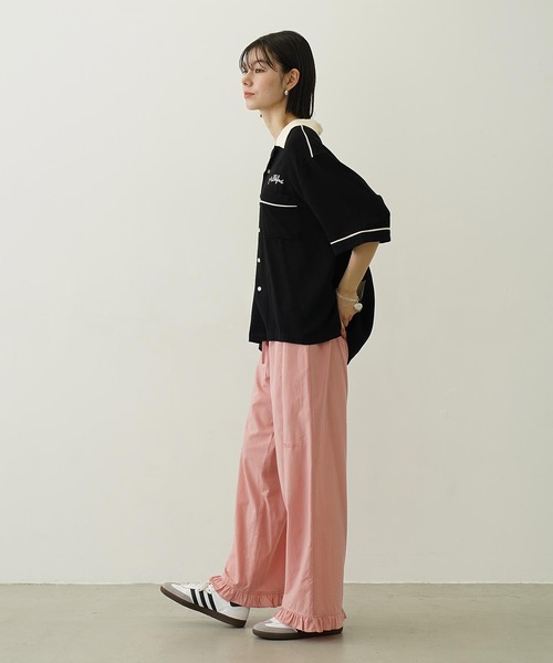 MILKFED.(ミルクフェド)の「RUFFLE GATHERED PANTS(その他パンツ・レディース・ライトブルー/ライトピンク/ブラック・M/S)」の10枚目の写真