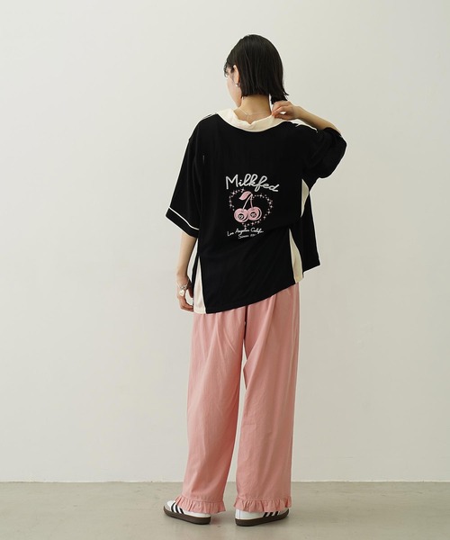 MILKFED.(ミルクフェド)の「RUFFLE GATHERED PANTS(その他パンツ・レディース・ライトブルー/ライトピンク/ブラック・M/S)」の11枚目の写真