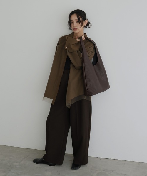 aoi kanazawa × hellamレイヤードデザインオーバーサイズシャツ レイヤードデザイン オーバーサイズシャツ（シャツ/ブラウス