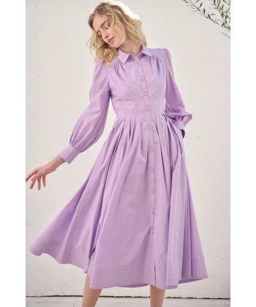 結婚祝い Olivier Shirt Dress カラーリングカットアウトシャツドレス ワンピース