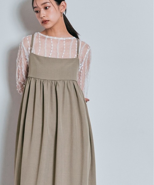 W:Huku(フーク)の「ボリューム ロング キャミ ワンピース(ワンピース・レディース・ブラック/グレー/ベージュ・M/L)」の17枚目の写真