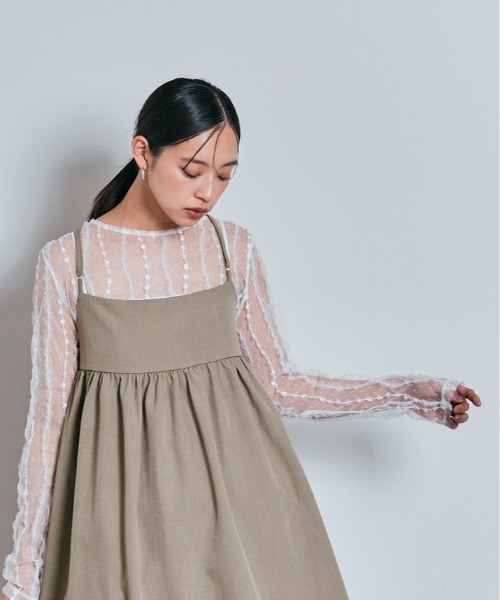 W:Huku(フーク)の「ボリューム ロング キャミ ワンピース(ワンピース・レディース・ブラック/グレー/ベージュ・M/L)」の18枚目の写真