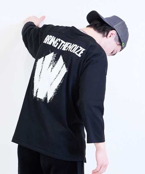 [W] by VIRGOwearworks（ダブリューバイヴァルゴウェアーワークス）の「Football 3/4（Tシャツ/カットソー・メンズ・ネイビー/ブラック/ホワイト・MEDIUM/LARGE/X-LARGE）」の2枚目の写真