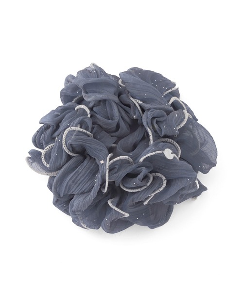 ANEMONE（アネモネ）の「パイピングラメシアーシュシュ（シュシュ・レディース・ブルー/グレー/ブラウン・FREE）」の6枚目の写真