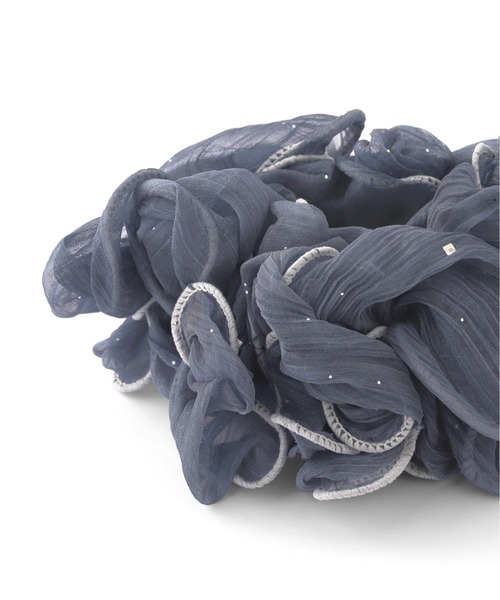 ANEMONE（アネモネ）の「パイピングラメシアーシュシュ（シュシュ・レディース・ブルー/グレー/ブラウン・FREE）」の7枚目の写真