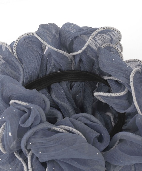 ANEMONE（アネモネ）の「パイピングラメシアーシュシュ（シュシュ・レディース・ブルー/グレー/ブラウン・FREE）」の8枚目の写真