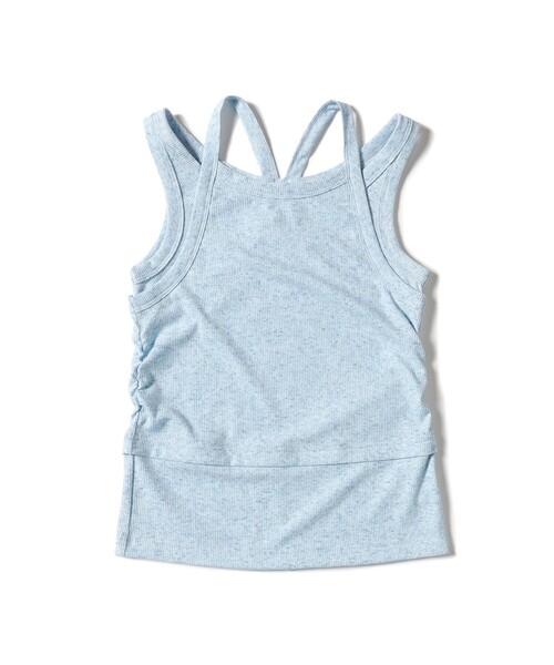 Ray BEAMS(レイビームス)の「Wストラップ テレコ タンクトップ(タンクトップ・レディース・オフホワイト/ブルー/ライム・ONE SIZE)」の8枚目の写真