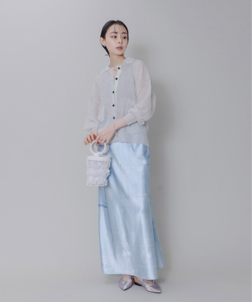 「Eimee Law」 ニットカーディガン 38 ターコイズブルー レディース Eimee Law 「Eimee Law」 ニットカーディガン 38 ブルー