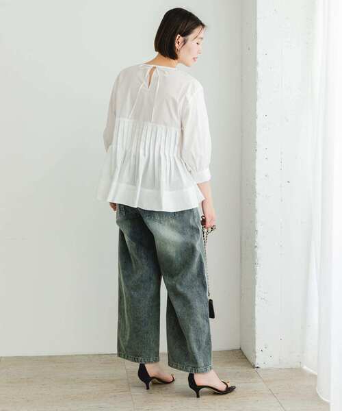 F by ROSSO（エフバイロッソ）の「F by ROSSO　ピンタックペプラムブラウス（シャツ/ブラウス・レディース・ブラック/オフホワイト・FREE）」の19枚目の写真