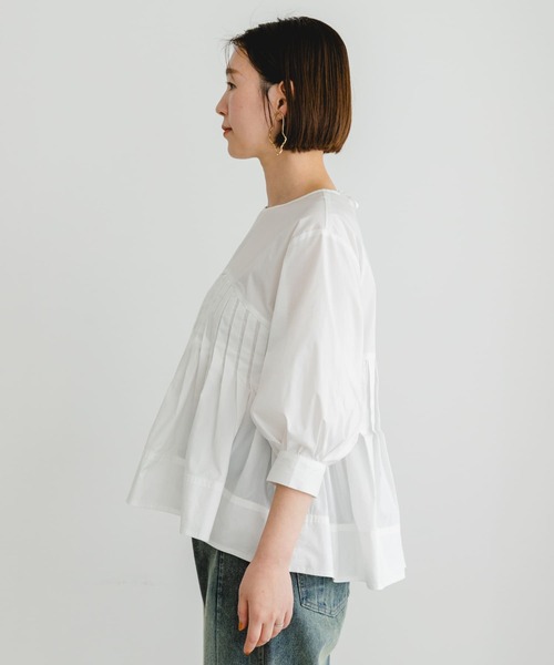 F by ROSSO（エフバイロッソ）の「F by ROSSO　ピンタックペプラムブラウス（シャツ/ブラウス・レディース・ブラック/オフホワイト・FREE）」の22枚目の写真