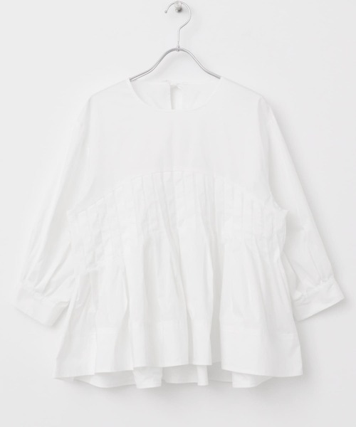 F by ROSSO（エフバイロッソ）の「F by ROSSO　ピンタックペプラムブラウス（シャツ/ブラウス・レディース・ブラック/オフホワイト・FREE）」の17枚目の写真