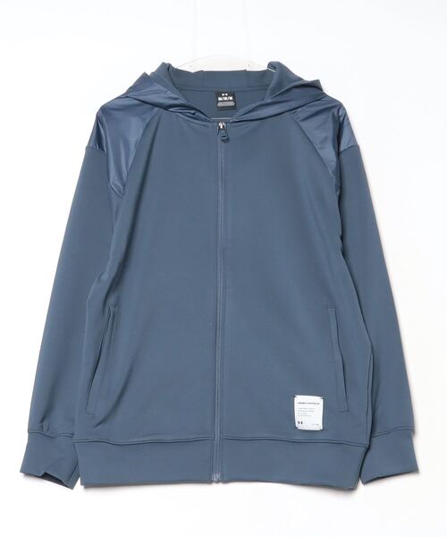 UNDER ARMOUR（アンダーアーマー）の「アンダーアーマー  UAモチベート 二ット フルジップ フーディー（スウェット・メンズ・ダークグレー/ホワイト・S/M/L/LL/3L）」の2枚目の写真
