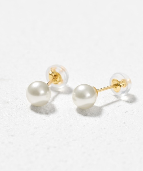 Jewel closet by L&Co.(ジュエルクローゼットバイエルアンドコー)の「K10 シェル/貝 パール ピアス(ピアス(両耳用)・レディース・ゴールド系その他/ゴールド系その他2/ゴールド系その他3・FREE)」の3枚目の写真