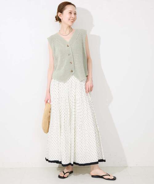 SLOBE IENA(スローブイエナ)の「《追加》ニットジレ(ニット/セーター・レディース・ブラック/ベージュ/グリーン・FREE)」の13枚目の写真